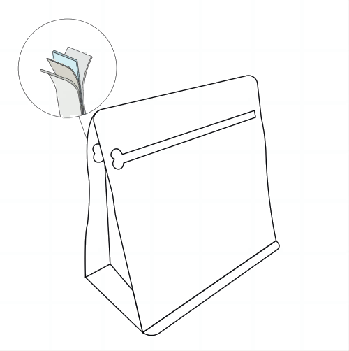 flat bottom pouch structure