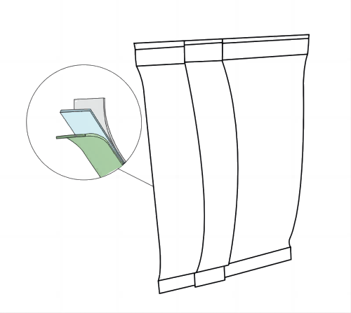 Fin seal pouch structure